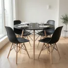 Comedor Mesa Redonda Eames 100cm 4 Sillas Eames