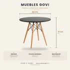 Comedor Mesa Redonda Eames 100cm 4 Sillas Eames