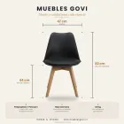Juego de Comedor Mesa Vidrio 140x90cm 6 Sillas Tulip Acolchada · Comedor Humboldt