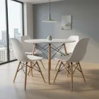 Comedor Mesa Redonda Eames 100cm 4 Sillas Eames