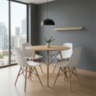 Comedor Mesa Redonda Eames 100cm 4 Sillas Eames
