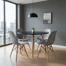 Comedor Mesa Redonda Eames 80cm 4 Sillas Eames