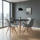 Comedor Mesa Redonda Eames 80cm 4 Sillas Eames
