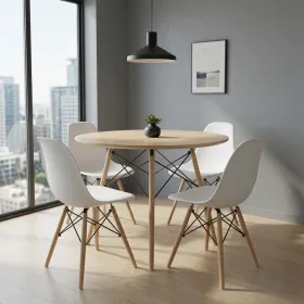 Comedor Mesa Redonda Eames 80cm 4 Sillas Eames