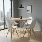 Comedor Mesa Redonda Eames 80cm 4 Sillas Eames