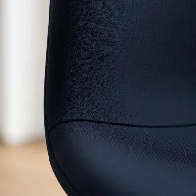 Silla Scoop Tapizada Lino Base Acero Diseño Minimalista
