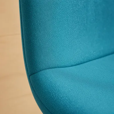Silla Scoop Tapizada Lino Base Acero Diseño Minimalista