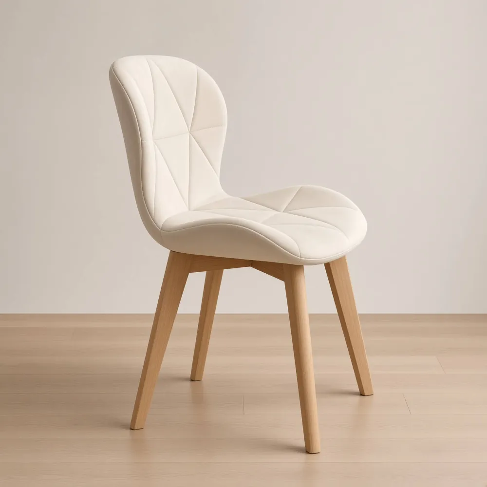 Silla Radar Velvet Mariposa Terciopelo Patas Madera Haya
