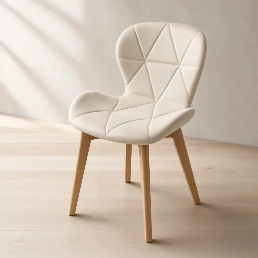 Silla Radar Velvet Mariposa Terciopelo Patas Madera Haya