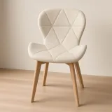 Silla Radar Velvet Mariposa Terciopelo Patas Madera Haya