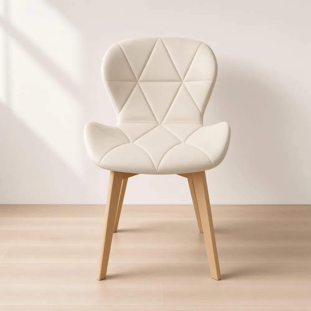 Silla Radar Velvet Mariposa Terciopelo Patas Madera Haya