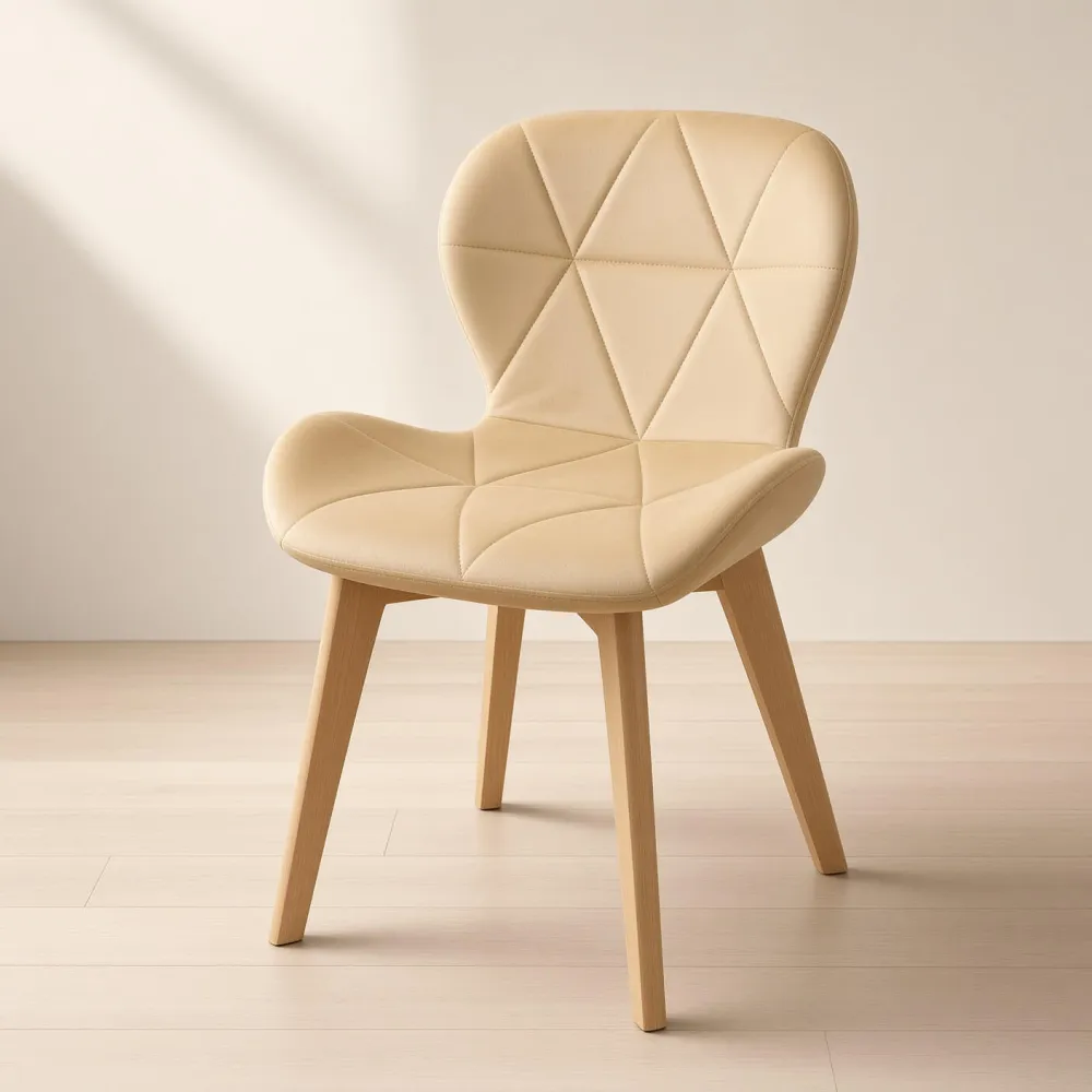 Silla Radar Velvet Mariposa Terciopelo Patas Madera Haya