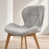 Silla Radar Velvet Mariposa Terciopelo Patas Madera Haya