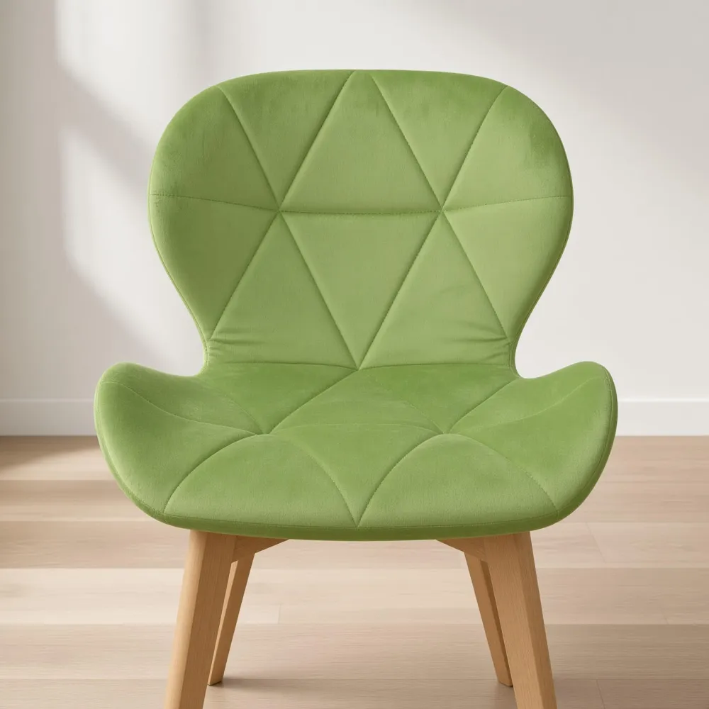 Silla Radar Velvet Mariposa Terciopelo Patas Madera Haya
