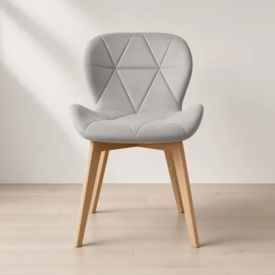 Silla Radar Velvet Mariposa Terciopelo Patas Madera Haya