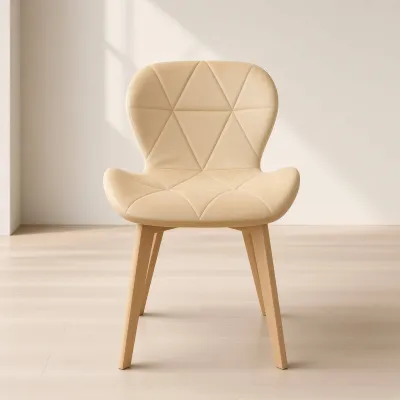 Silla Radar Velvet Mariposa Terciopelo Patas Madera Haya