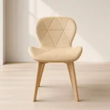 Silla Radar Velvet Mariposa Terciopelo Patas Madera Haya