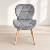 Silla Radar Velvet Mariposa Terciopelo Patas Madera Haya