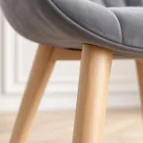 Silla Radar Velvet Mariposa Terciopelo Patas Madera Haya