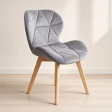 Silla Radar Velvet Mariposa Terciopelo Patas Madera Haya