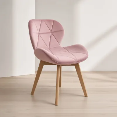 Silla Radar Velvet Mariposa Terciopelo Patas Madera Haya