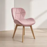 Silla Radar Velvet Mariposa Terciopelo Patas Madera Haya