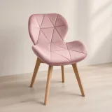 Silla Radar Velvet Mariposa Terciopelo Patas Madera Haya