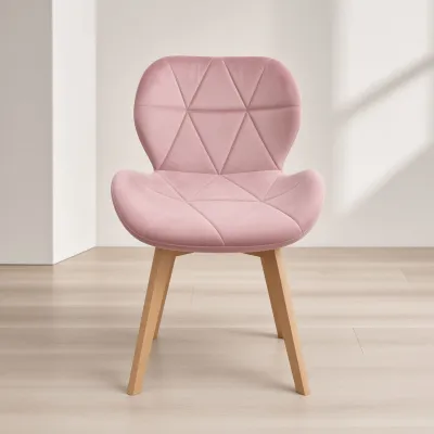 Silla Radar Velvet Mariposa Terciopelo Patas Madera Haya
