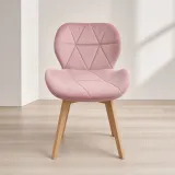 Silla Radar Velvet Mariposa Terciopelo Patas Madera Haya