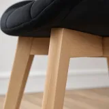 Silla Radar Velvet Mariposa Terciopelo Patas Madera Haya