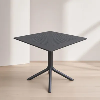 Mesa Cuadrada Polipropileno 80x80cm Restaurant Terraza Exterior