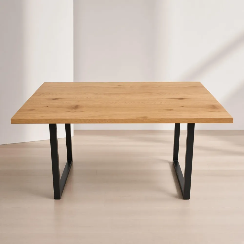 Mesa Comedor Rectangular Industrial MDF 140x90cm Patas Metal