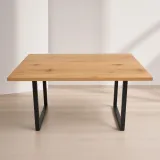 Mesa Comedor Rectangular Industrial MDF 140x90cm Patas Metal