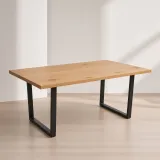 Mesa Comedor Rectangular Industrial MDF 140x90cm Patas Metal