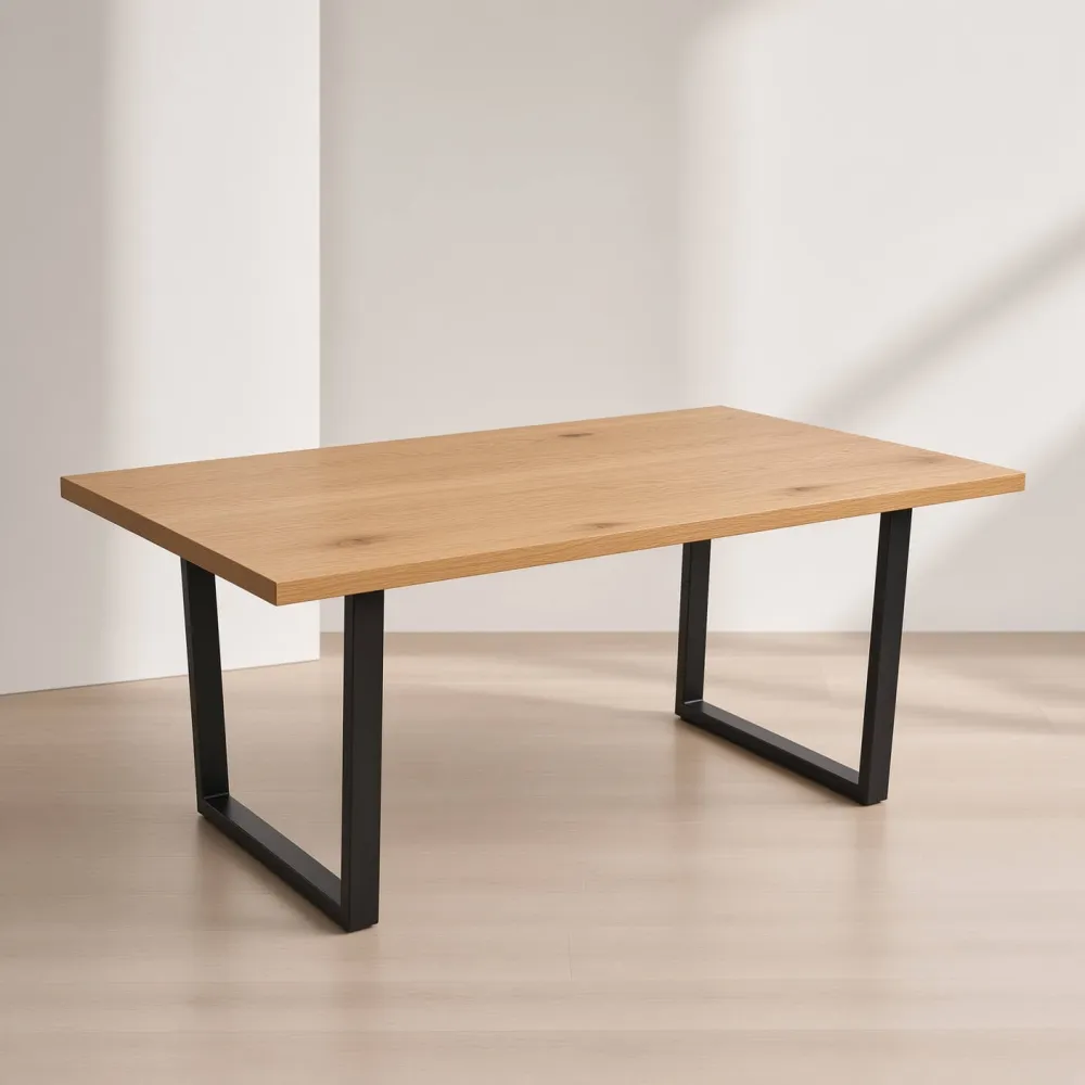 Mesa Comedor Rectangular Industrial MDF 160x90cm Patas Metal