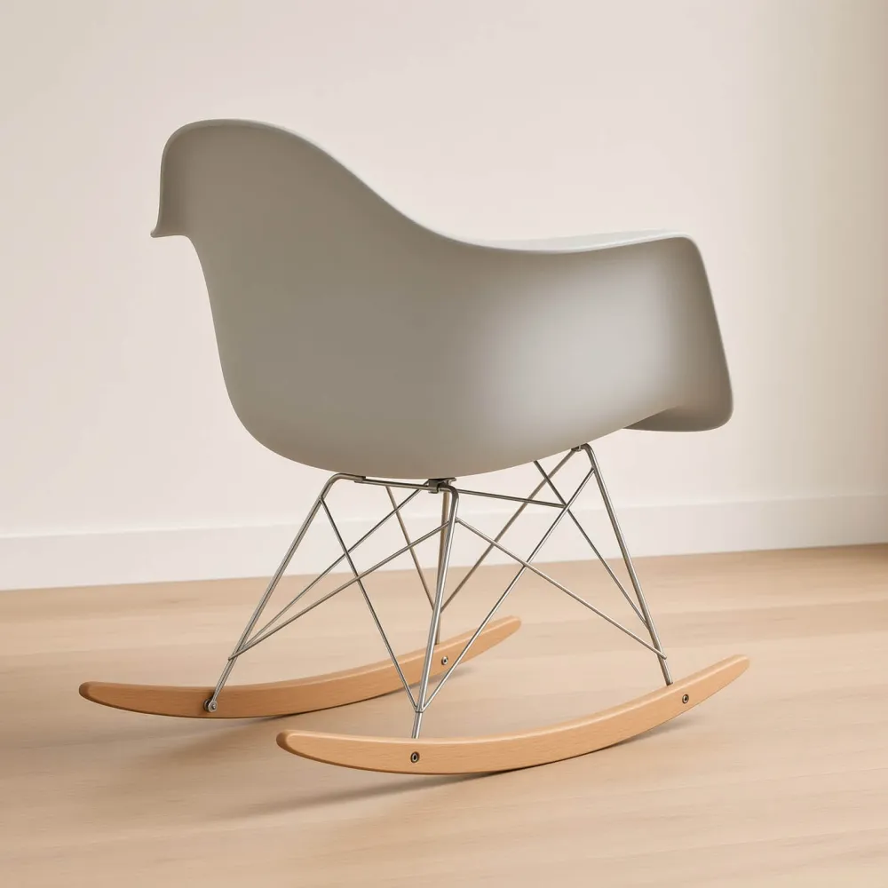 Silla Mecedora Eames con Brazos Lactancia Haya Alemana