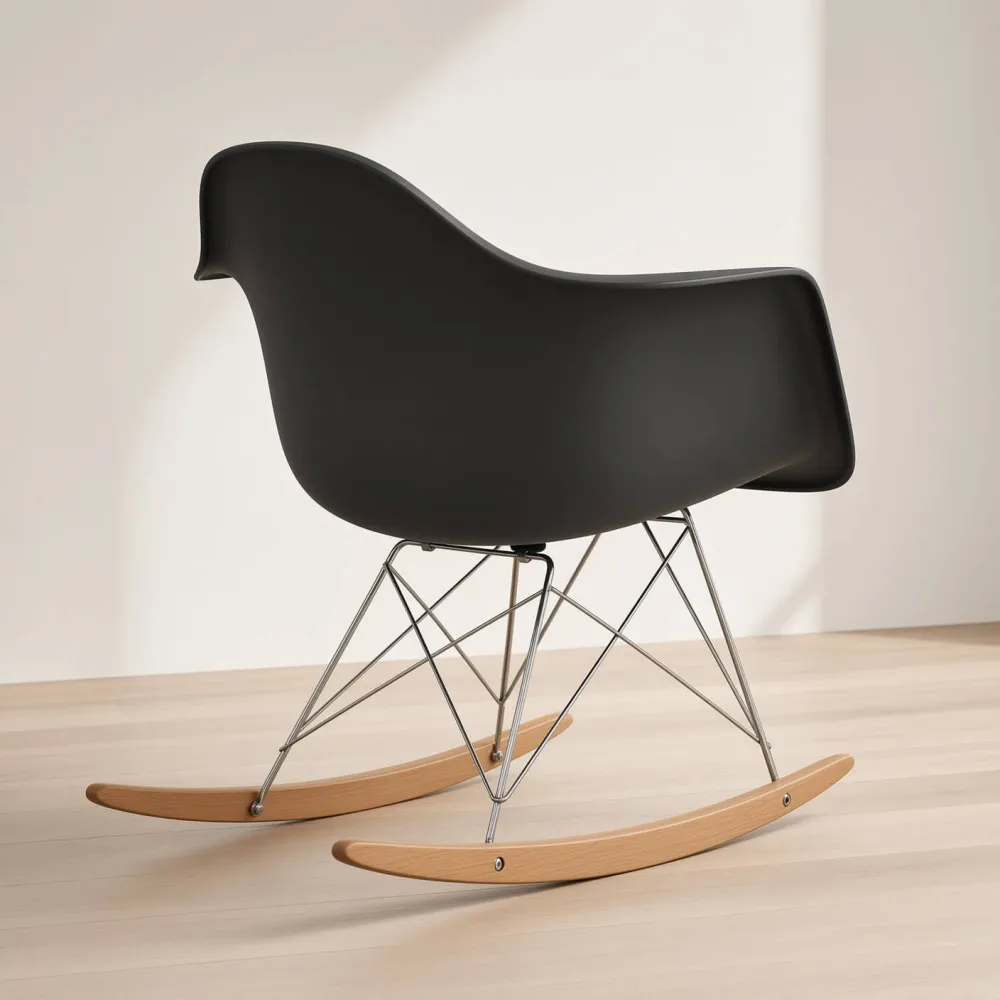 Silla Mecedora Eames con Brazos Lactancia Haya Alemana