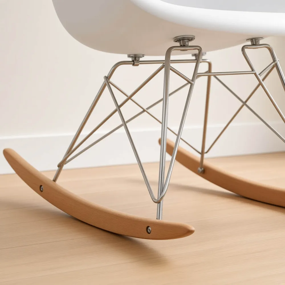 Silla Mecedora Eames con Brazos Lactancia Haya Alemana