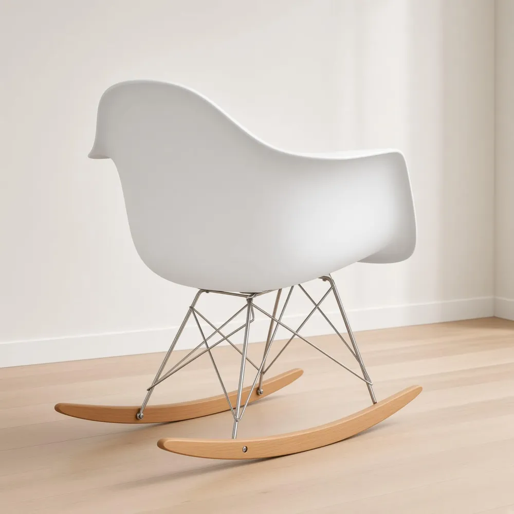 Silla Mecedora Eames con Brazos Lactancia Haya Alemana