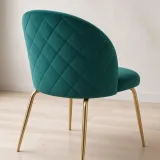 Silla Bread Terciopelo Velvet Patas Doradas