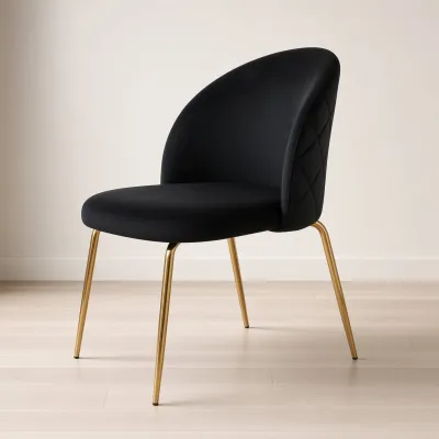 Silla Bread Terciopelo Velvet Patas Doradas