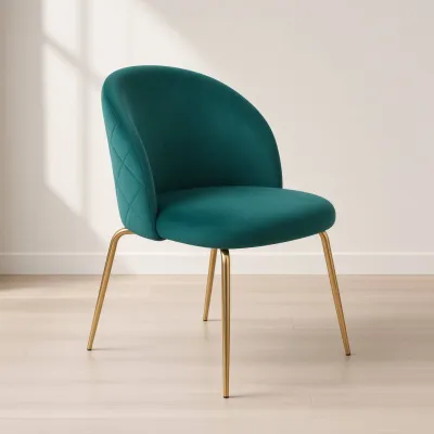Silla Bread Terciopelo Velvet Patas Doradas