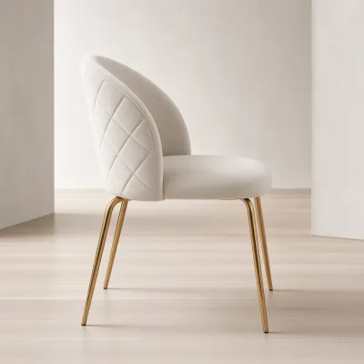 Silla Bread Terciopelo Velvet Patas Doradas