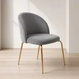 Silla Bread Terciopelo Velvet Patas Doradas