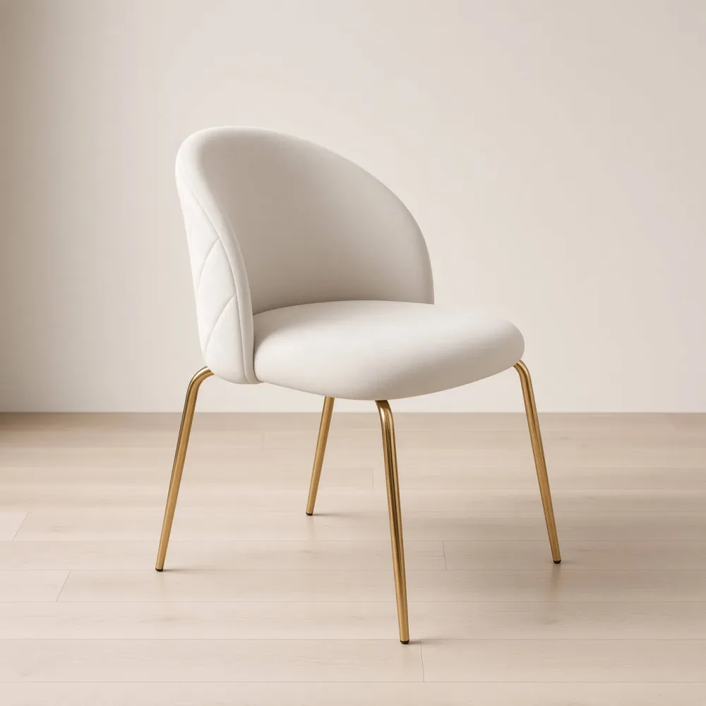 Silla Bread Terciopelo Velvet Patas Doradas
