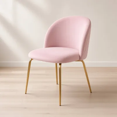 Silla Bread Terciopelo Velvet Patas Doradas