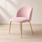 Silla Bread Terciopelo Velvet Patas Doradas