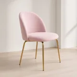 Silla Bread Terciopelo Velvet Patas Doradas