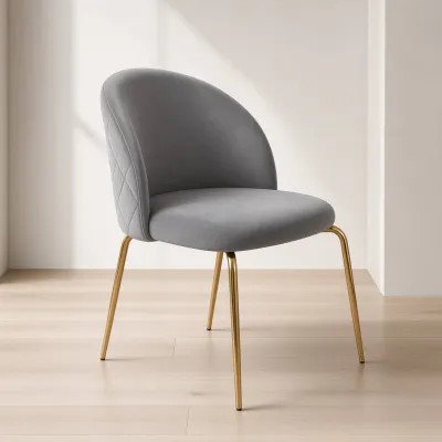 Silla Bread Terciopelo Velvet Patas Doradas