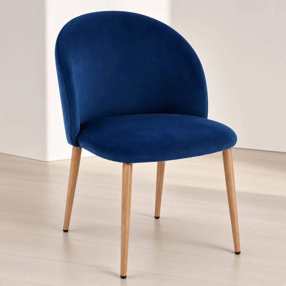 Silla Bread Terciopelo Velvet Patas Efecto Madera